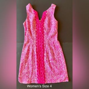 Lilly Pulitzer women’s size 4 appliqué See Ya Later shift dress